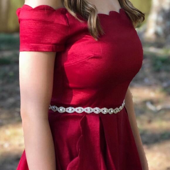 B. Darlin High Low Red Prom Homecoming Dress 5/6 - Picture 4 of 6